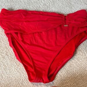 Lilly Pulitzer Red High Waist Bikini Bottoms
